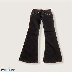 Angels very dark embellished lightweight jeans